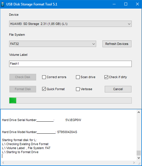 Форматирование HP USB Disk Storage Format Tool