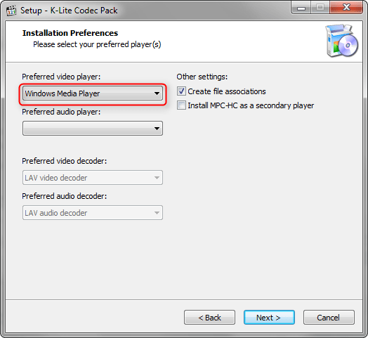 Кодеки для Windows Media Player 3