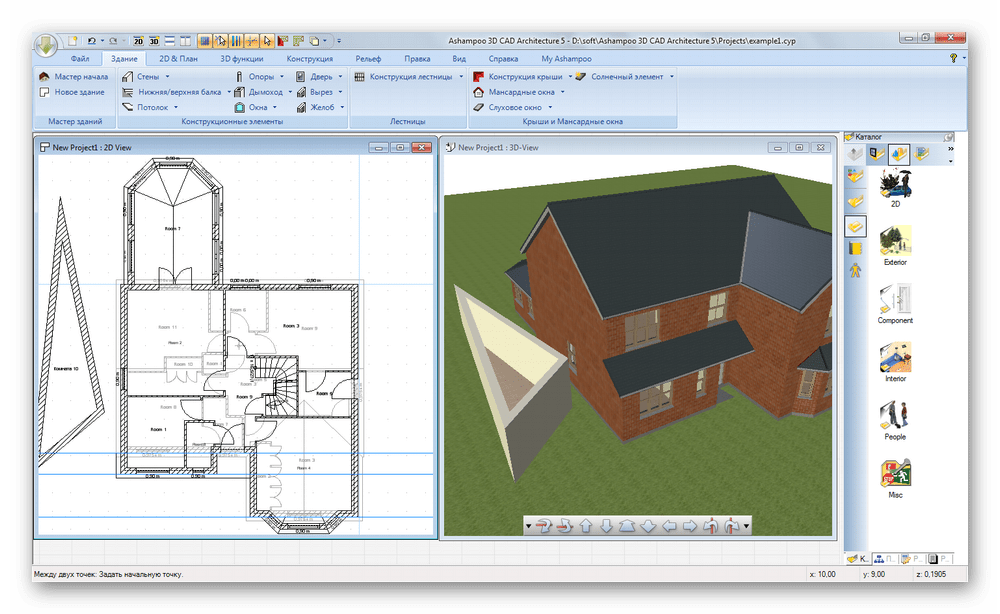 Программа для черчения Ashampoo 3D CAD Architecture