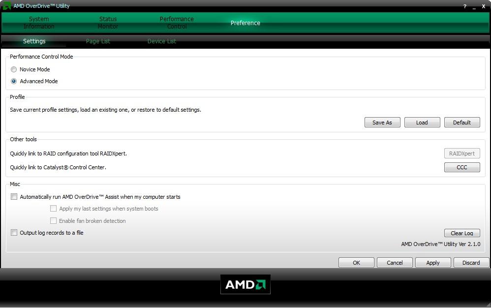 Тонкая настройка в AMD OverDrive