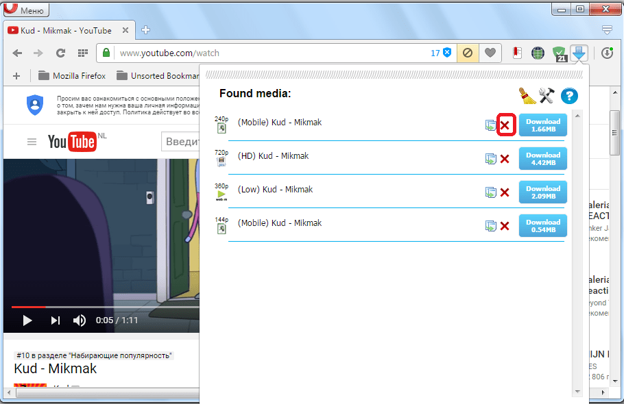 Flash Video Downloader для Opera – удобное расширение для загрузки видео