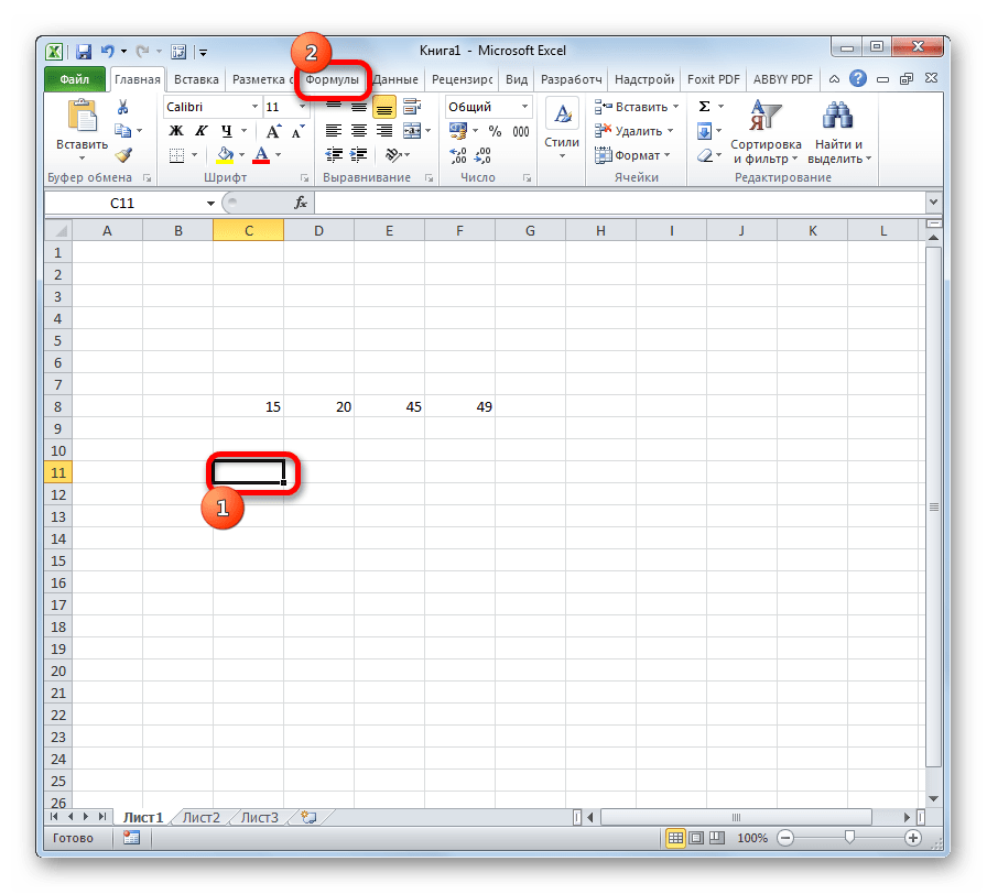 Формула среднего квадратичного отклонения в Excel