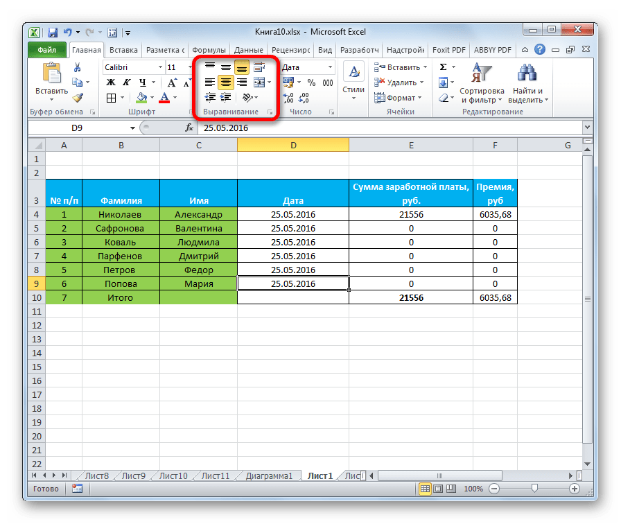 Принципы форматирования таблиц в Microsoft Excel