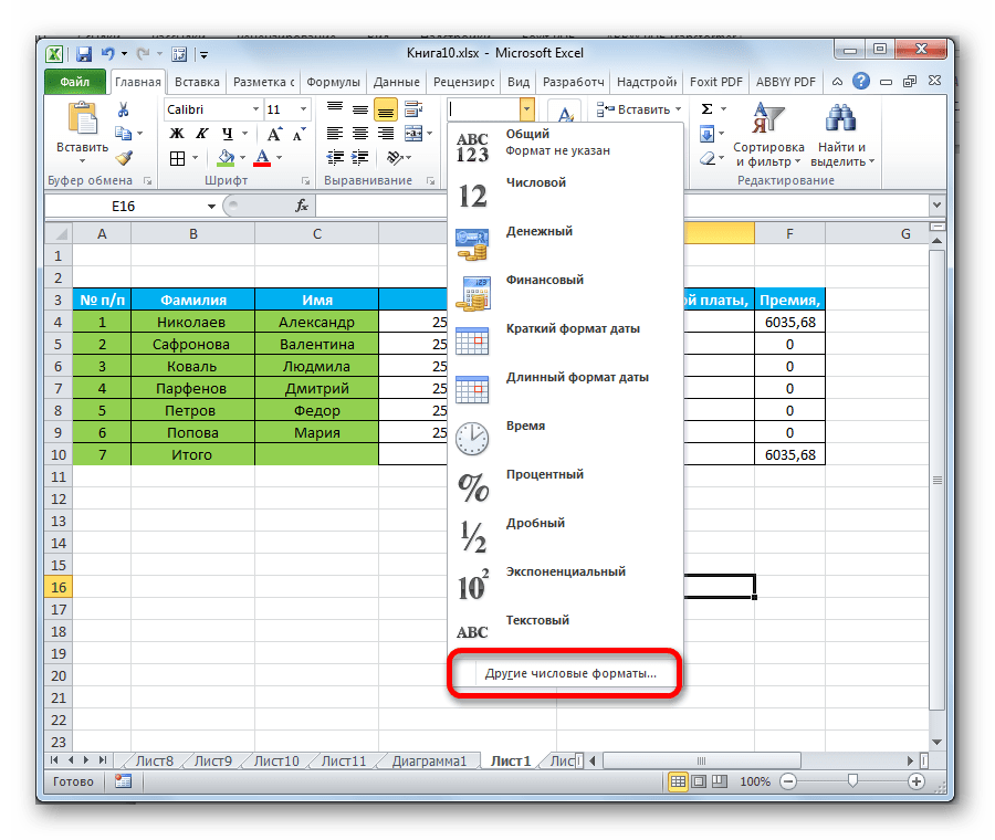 Принципы форматирования таблиц в Microsoft Excel