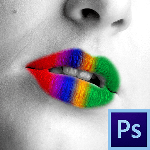 как накрасить губы в фотошопе