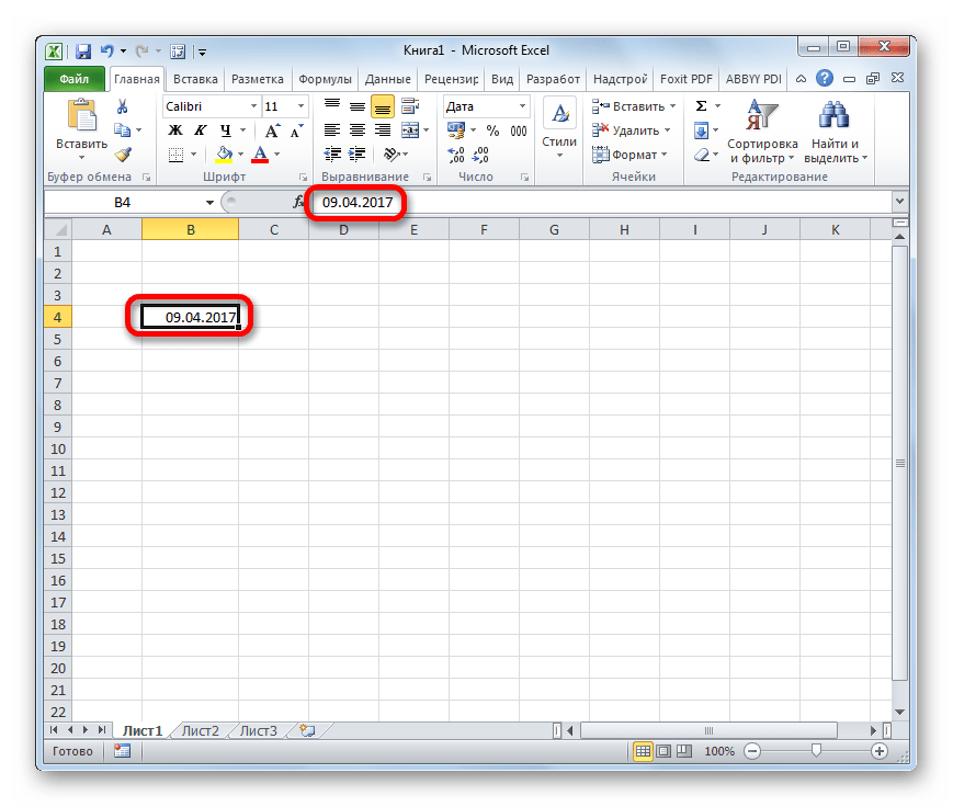 Дата в Microsoft Excel