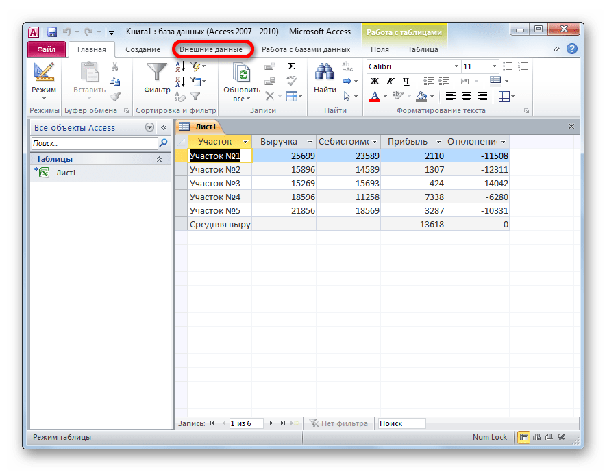 Конвертирование данных из Microsoft Excel в формат DBF