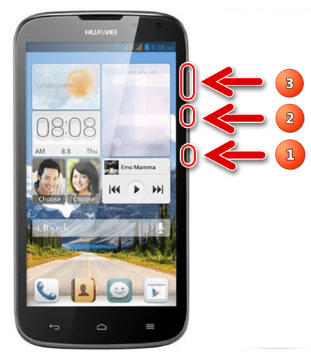 Huawei G610-U20 прошивка через три кнопки