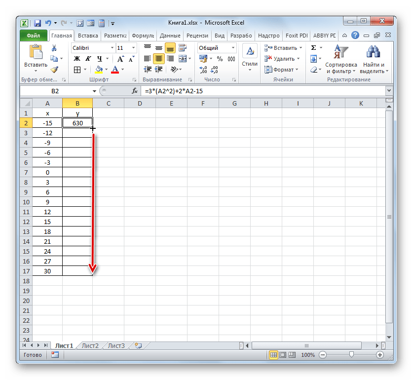 Построение графика зависимости в Microsoft Excel