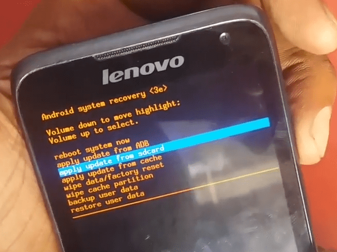 Lenovo A526 родное рекавери apply update from sdcard