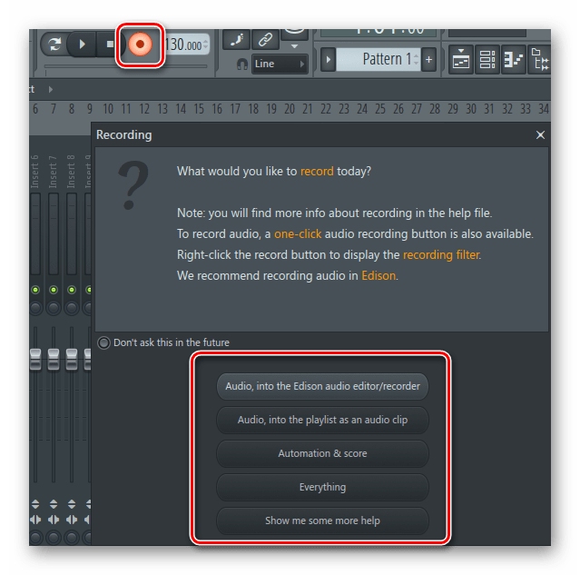 Варианты записи FL Studio