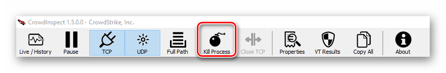 kill process в CrowdInspect