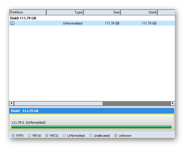 Информация об HDD в программе WonderShare Disk Manager