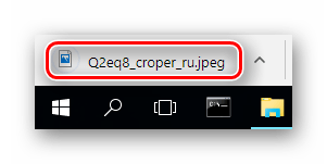 Готовый скачанный на компьютер посредством браузера файл с сервиса Croper