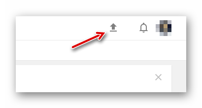 Кнопка для загрузки видео на сервер YouTube