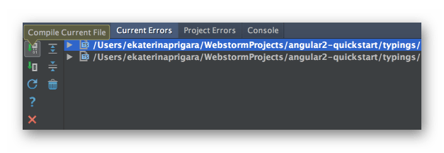 Компиляция TypeScript в IDE WebStorm