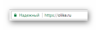 Переход на главную страницу сервиса Olike в браузере