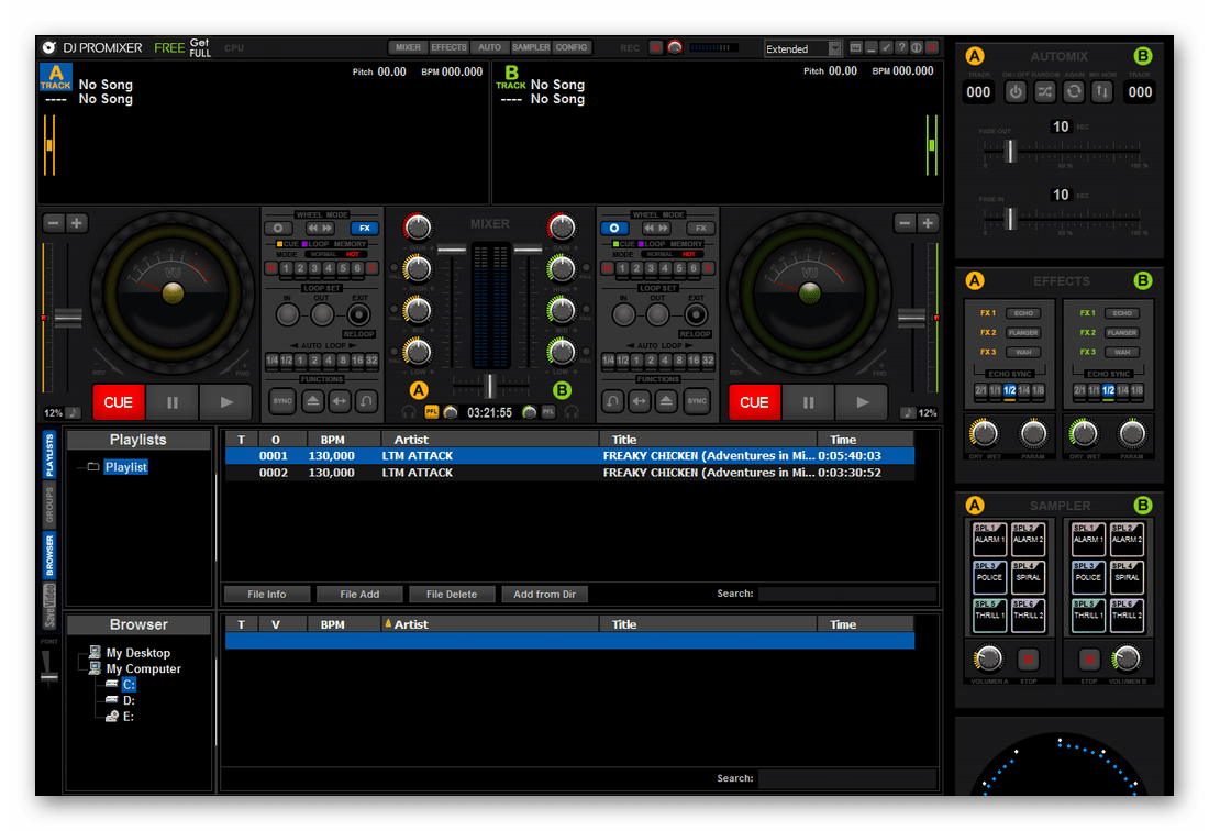 Программа для создания ремиксов DJ ProMixer