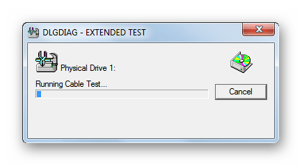 Процедура тестирования Extended test жесткого диска в окне программы Western Digital Data Lifeguard Diagnostic