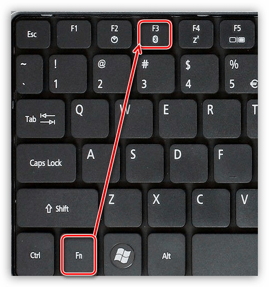 Включение Bluetooth адаптера на клавиатуре ноутбука