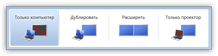 Выбор конфигурации мониторов в Windows