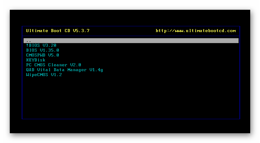BIOS в Ultimate Boot CD
