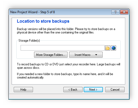 Место хранения файлов Active Backup Expert