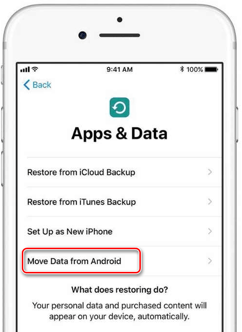 Перенос данных с Android на iPhone