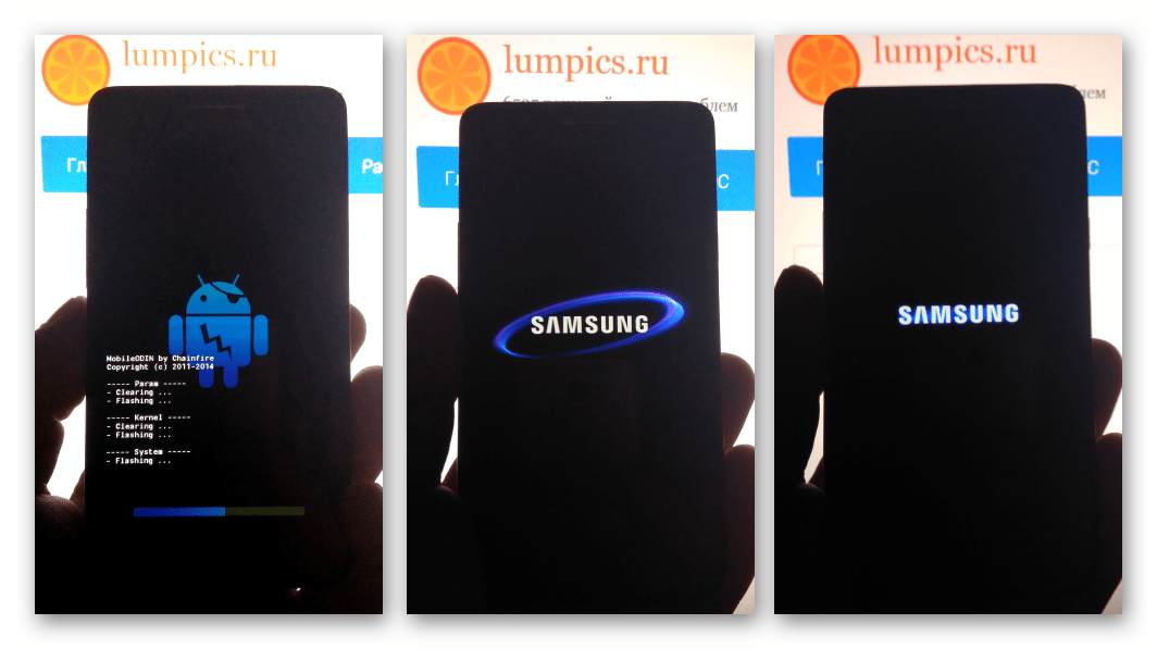 Samsung Galaxy S 2 GT-I9100 Mobile Odin прошивка трех файлов, запуск