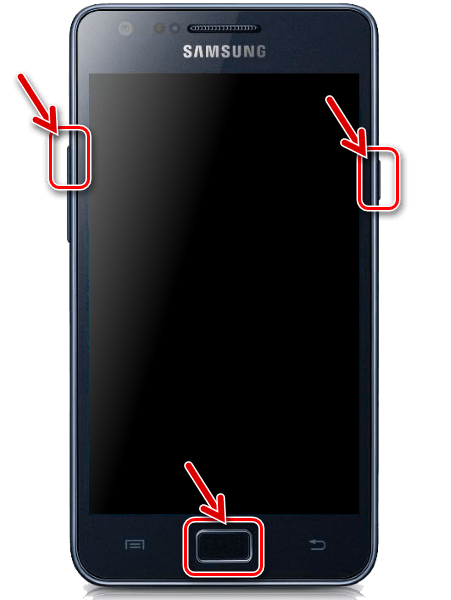 Samsung Galaxy S 2 GT-I9100 запуск рекавери