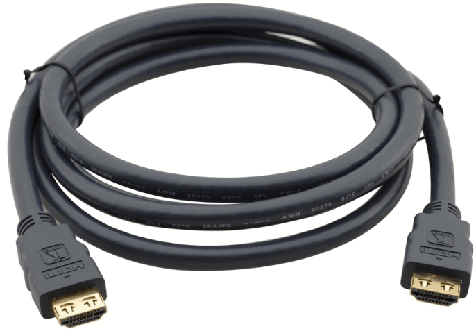Пример HDMI-кабеля для подключения ПК к ТВ