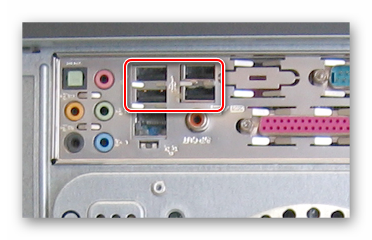Использование USB-разъема на системном блоке