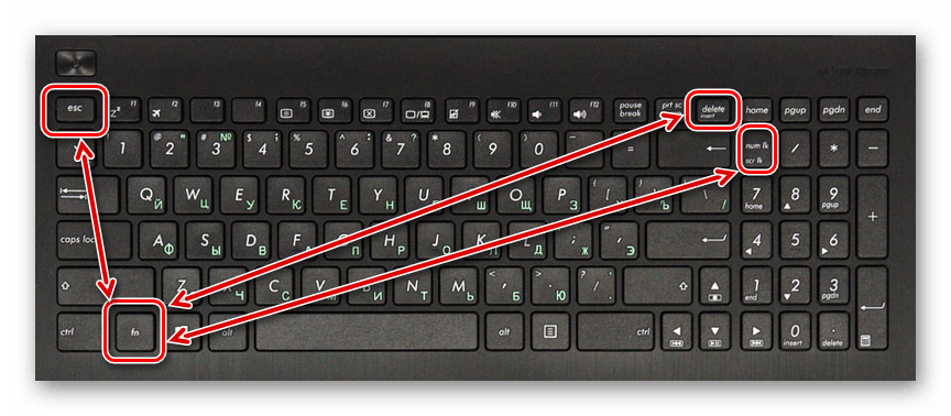 Использование сочетаний клавиш на ноутбуке ASUS