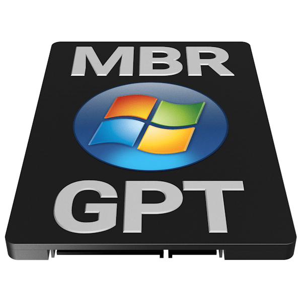 Выбираем структуру диска GPT или MBR для работы с Windows 7