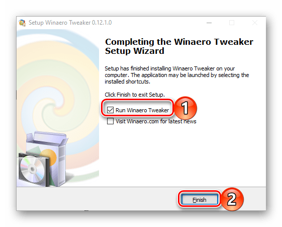 Запуск установленного приложения Winaero Tweaker в ОС Windows 10