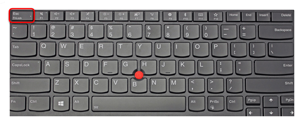 Клавиша FnLock на клавиатуре ноутбука