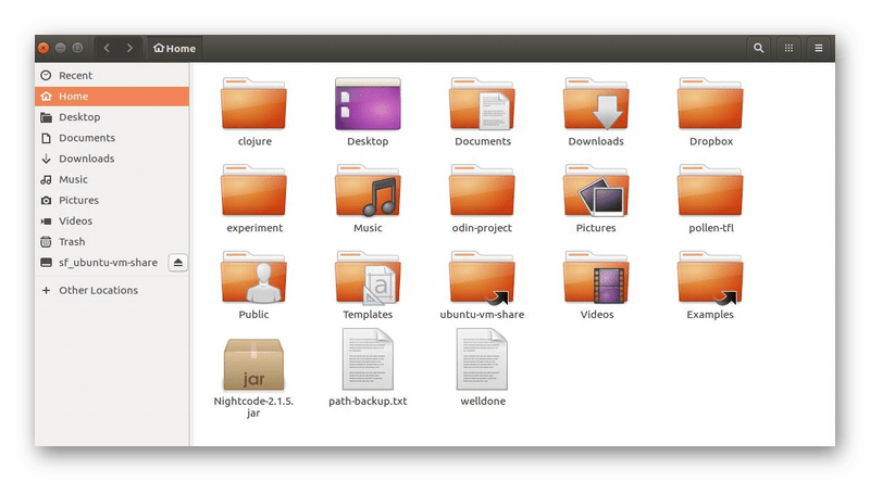 Файловый менеджер Nautilus в Ubuntu