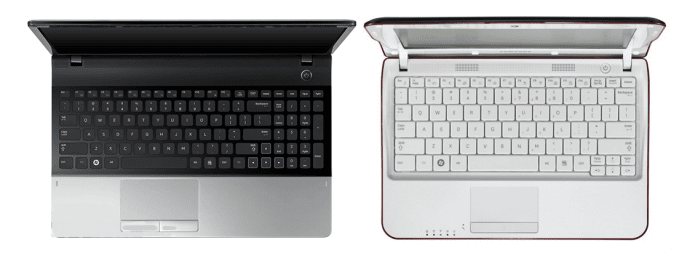 Сравнение клавиатуры нетбука и нотбука