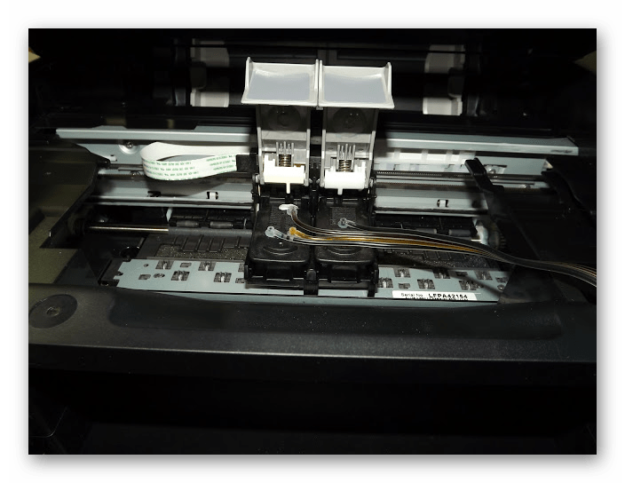 Установка картриджей в принтер Canon Pixma MP250 после подключения СНПЧ