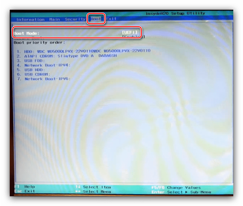 Настройка BIOS на ноутбуках Acer
