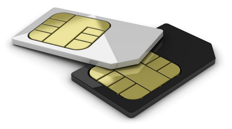 Пример целых SIM-карт для телефона