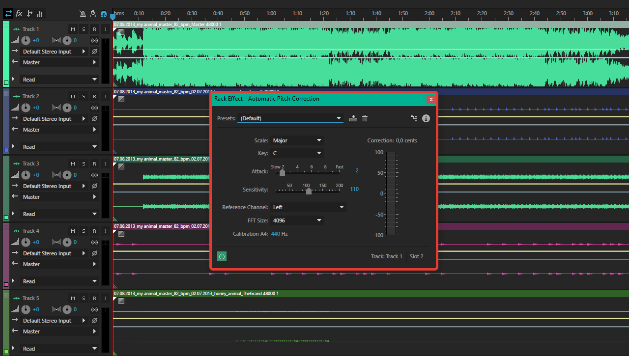 Коррекция тональности звука в Adobe Audition