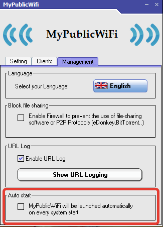 Автоматически запуск программы при каждом старте Windows в MyPublicWiFi