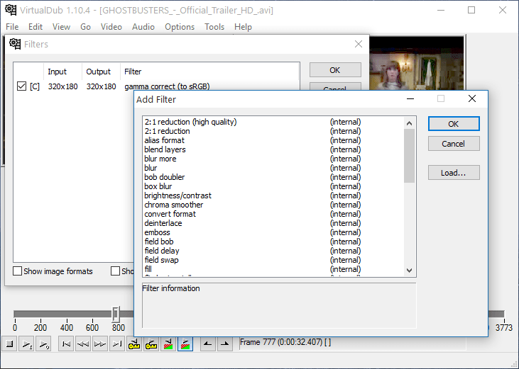 Фильтры для обработки видео в VirtualDub