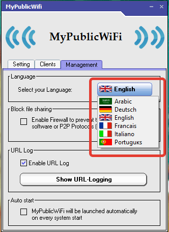 Мультиязычный интерфейс в MyPublicWiFi
