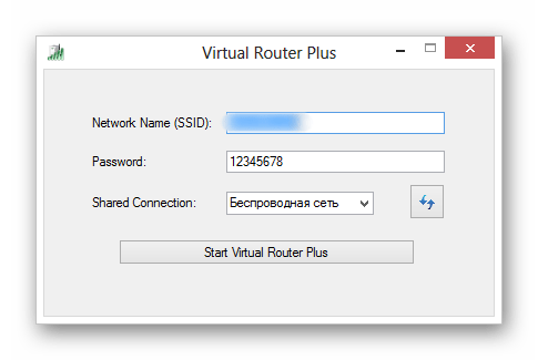 Использование программы Virtual Router Plus для раздачи интернета с ноутбука