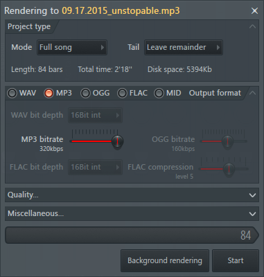 Экспорт MP3 в FL Studio