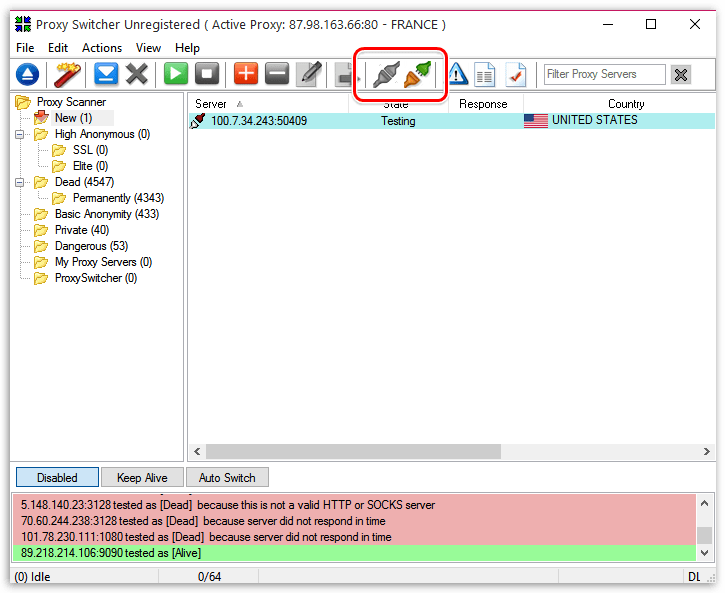 Удобное подключение и отключение прокси-сервера в Proxy Switcher