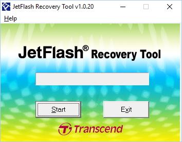 Внешний вид программы JetFlash Recovery Tool