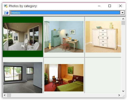 Встроенная библиотека фотографий в Color Style Studio